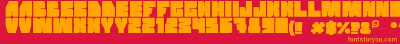 Grandnover Font – Orange Fonts on Red Background
