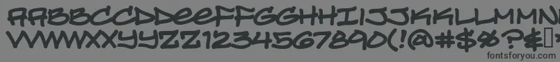 フォントTurntablzBbBold – 黒い文字の灰色の背景