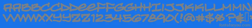TurntablzBbBold Font – Gray Fonts on Blue Background