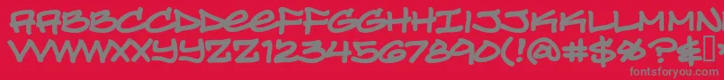 TurntablzBbBold Font – Gray Fonts on Red Background