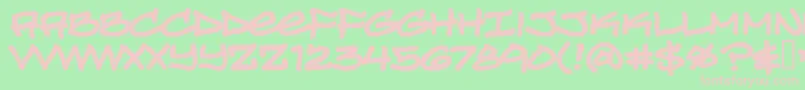 TurntablzBbBold Font – Pink Fonts on Green Background