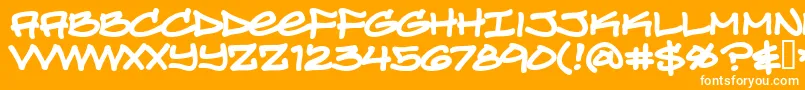 TurntablzBbBold Font – White Fonts on Orange Background