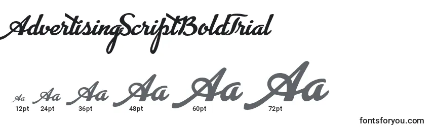 AdvertisingScriptBoldTrial Font Sizes
