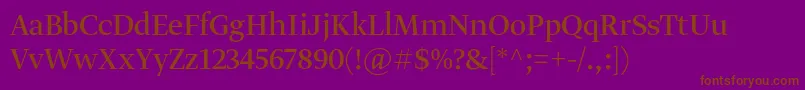 GretadisplayproRegular Font – Brown Fonts on Purple Background