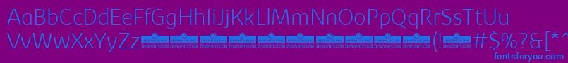 KabrioExtralightTrial Font – Blue Fonts on Purple Background