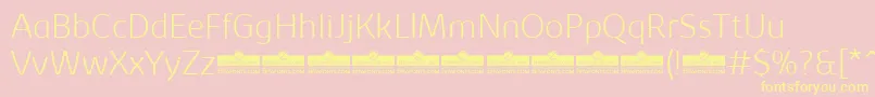 KabrioExtralightTrial Font – Yellow Fonts on Pink Background