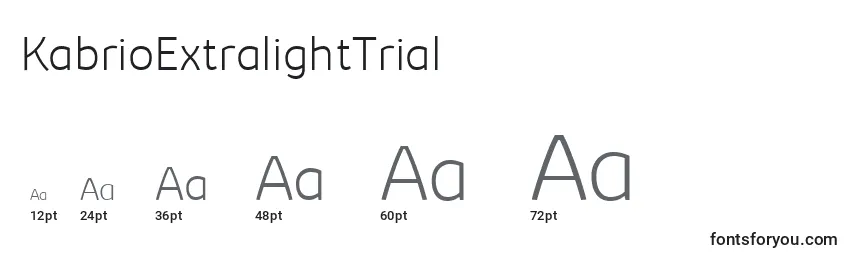 KabrioExtralightTrial Font Sizes