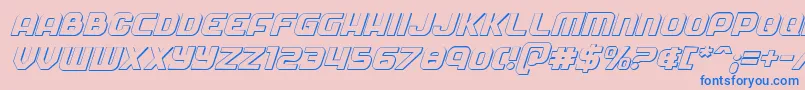 Soldier3Dital Font – Blue Fonts on Pink Background