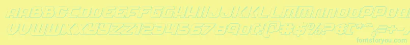 Soldier3Dital Font – Green Fonts on Yellow Background