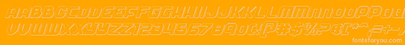 Soldier3Dital Font – Pink Fonts on Orange Background