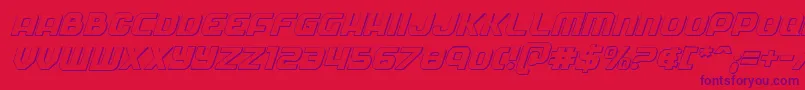 Soldier3Dital Font – Purple Fonts on Red Background