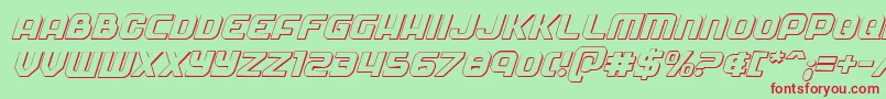 Soldier3Dital Font – Red Fonts on Green Background