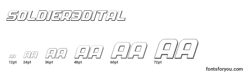 Soldier3Dital Font Sizes