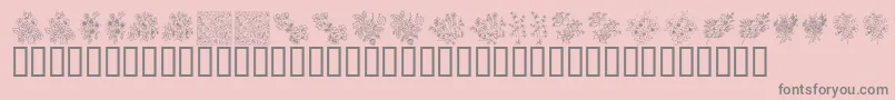 fuente KrFloralColorMe – Fuentes Grises Sobre Fondo Rosa