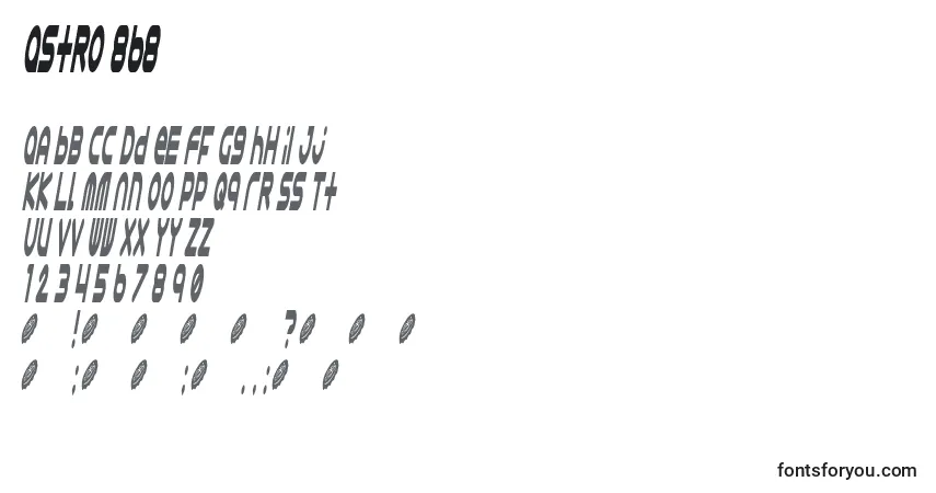 Шрифт Astro 868 – алфавит, цифры, специальные символы