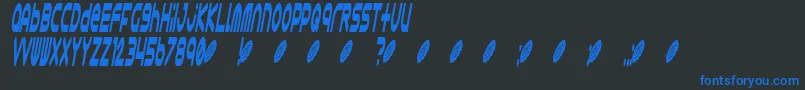 Astro 868 Font – Blue Fonts on Black Background