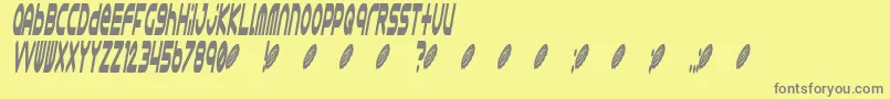 Astro 868 Font – Gray Fonts on Yellow Background