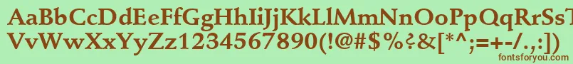 StempelSchneidlerLtBold Font – Brown Fonts on Green Background