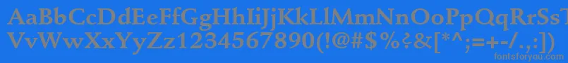 Czcionka StempelSchneidlerLtBold – szare czcionki na niebieskim tle
