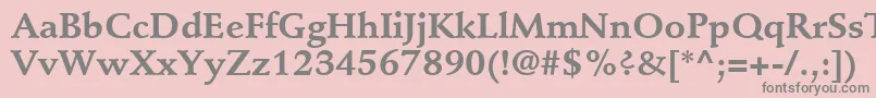 フォントStempelSchneidlerLtBold – ピンクの背景に灰色の文字