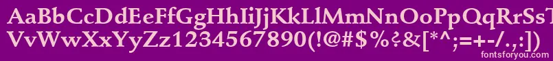 StempelSchneidlerLtBold Font – Pink Fonts on Purple Background