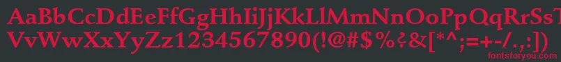 StempelSchneidlerLtBold Font – Red Fonts on Black Background