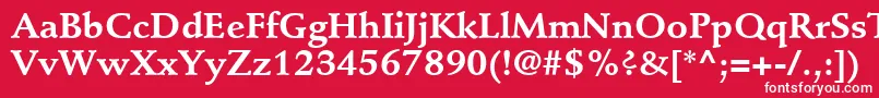 StempelSchneidlerLtBold Font – White Fonts on Red Background