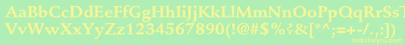 StempelSchneidlerLtBold Font – Yellow Fonts on Green Background