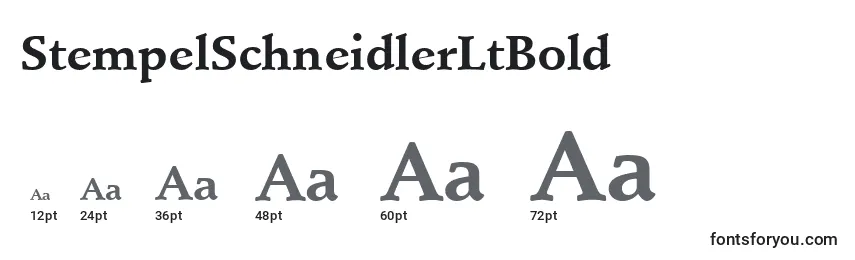 Размеры шрифта StempelSchneidlerLtBold