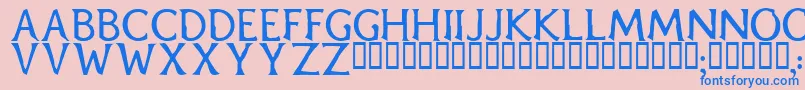 Blaircaps Font – Blue Fonts on Pink Background