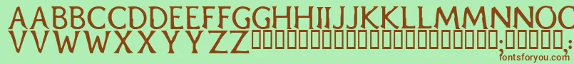 Blaircaps Font – Brown Fonts on Green Background