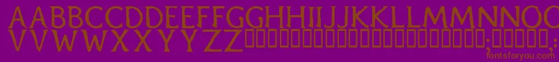 Blaircaps Font – Brown Fonts on Purple Background