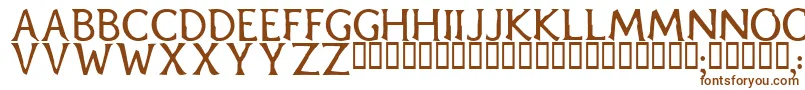 Blaircaps-fontti – ruskeat fontit valkoisella taustalla