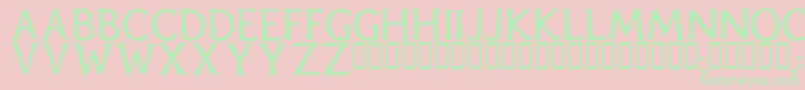 Blaircaps Font – Green Fonts on Pink Background