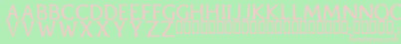 Blaircaps Font – Pink Fonts on Green Background