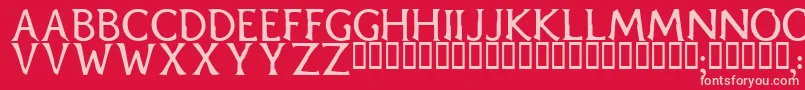 フォントBlaircaps – 赤い背景にピンクのフォント