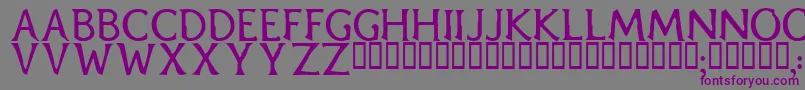 Blaircaps-fontti – violetit fontit harmaalla taustalla