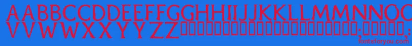 Blaircaps Font – Red Fonts on Blue Background