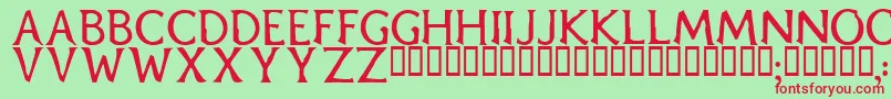 Blaircaps Font – Red Fonts on Green Background