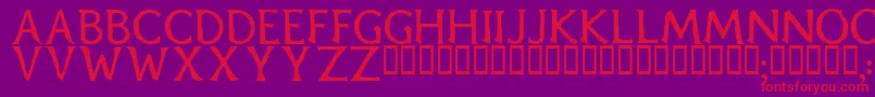 Blaircaps Font – Red Fonts on Purple Background