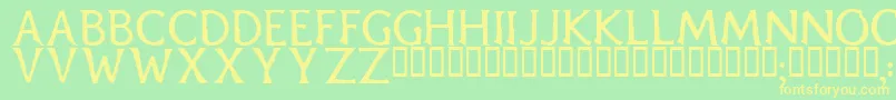 Blaircaps Font – Yellow Fonts on Green Background