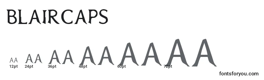 Blaircaps Font Sizes