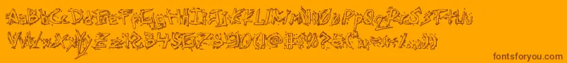 Assassinnation3D Font – Brown Fonts on Orange Background