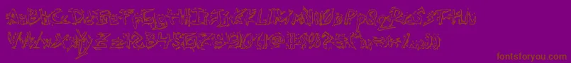 Assassinnation3D Font – Brown Fonts on Purple Background