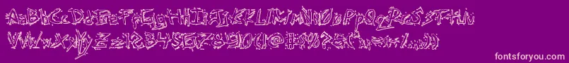 Saiba mais sobre a fonte Assassinnation3D Fonte Assassinnation3D – fontes rosa em um fundo violeta