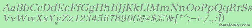 More about AntiquastdItalic Font AntiquastdItalic Font – Gray Fonts on Green Background