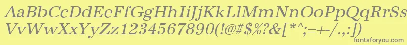 AntiquastdItalic Font – Gray Fonts on Yellow Background