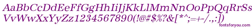 AntiquastdItalic Font – Purple Fonts on White Background