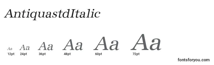 Размеры шрифта AntiquastdItalic