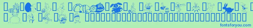 フォントWmeaster1 – 青い文字は緑の背景です。